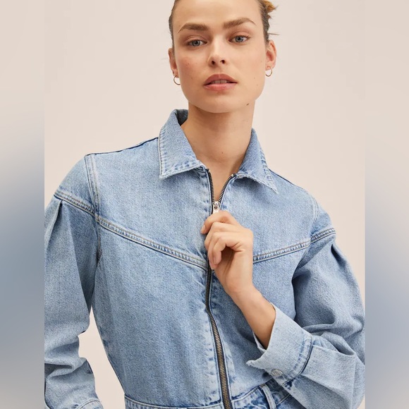 Mango Denim jumpsuit with zipper - Picture 4 of 10